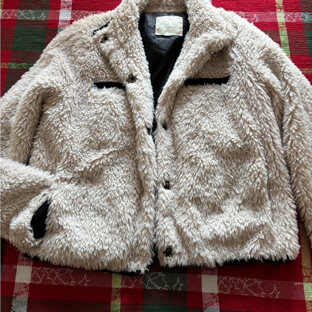 Altar'd State Cream Teddy Jacket